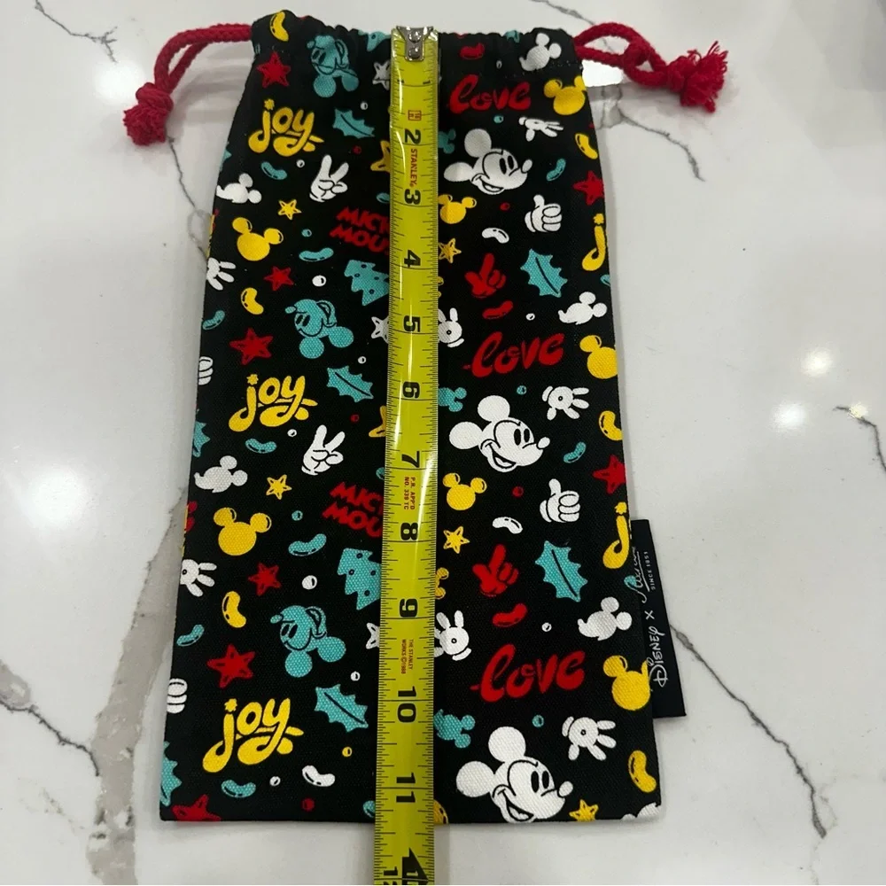 Disney x Kiehl's Mickey Mouse Holiday Drawstring Canvas Pouch Bag Black 11